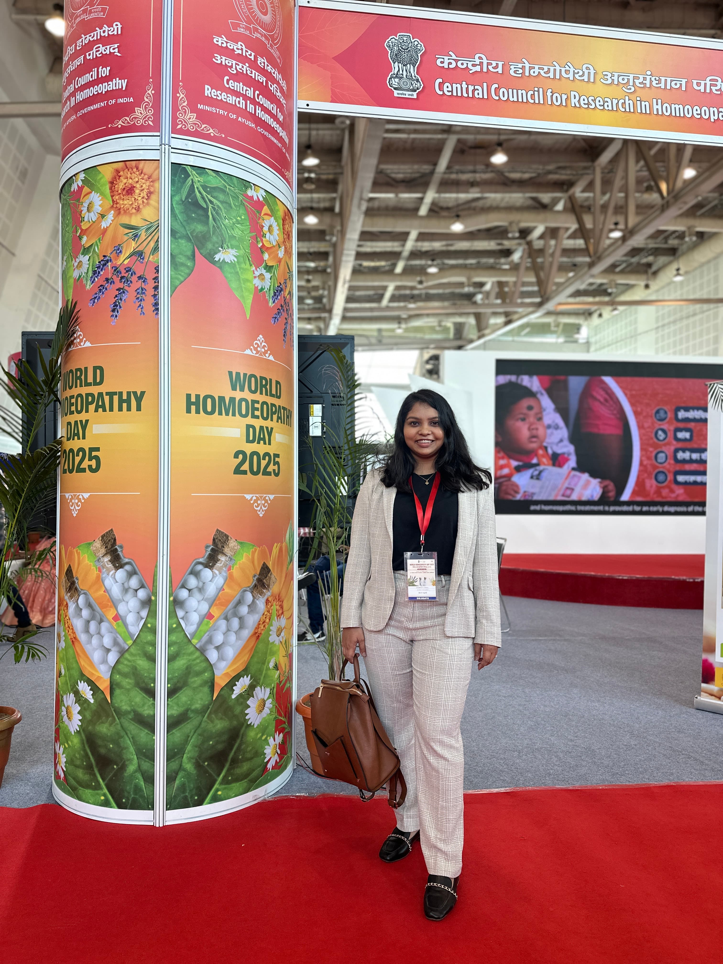 Dr. Shweta at the conference exhibition area